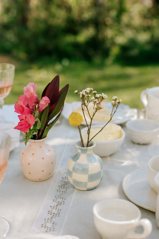 Checkered Bud Vase