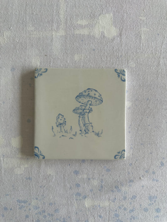 Mushroom Delft Tile Test
