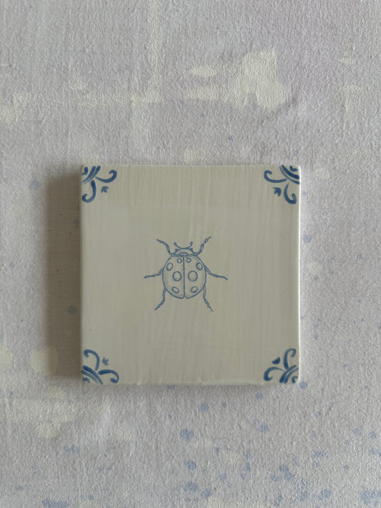Lady Bug Delft Tile Test