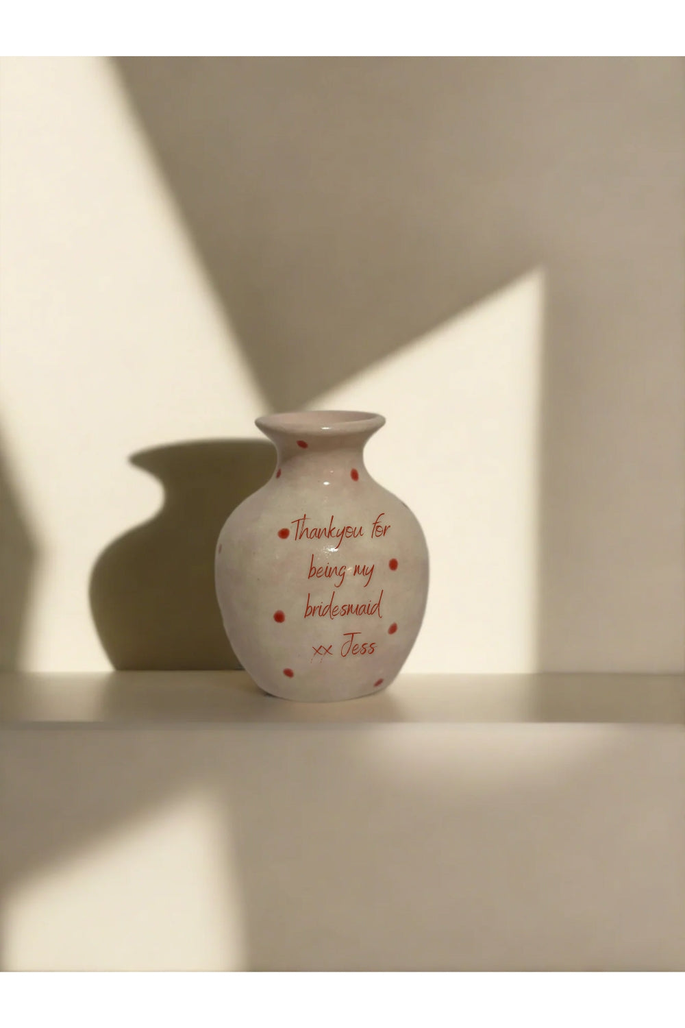 Custom Script Bud Vase