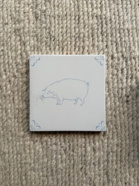 Pig Delft Tile — Studio Second