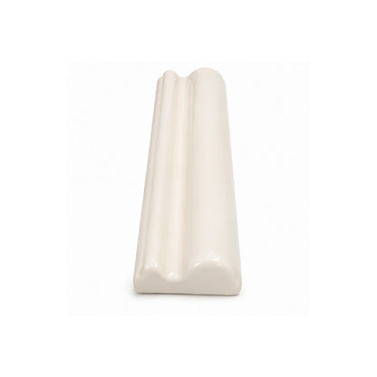 The moulded profile of the capping piece — a rounded roll beside a fine bead