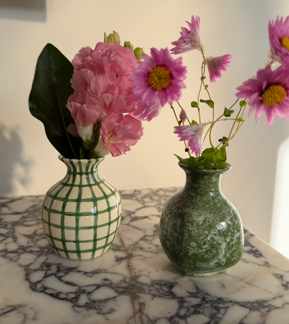 Hatched Bud Vase