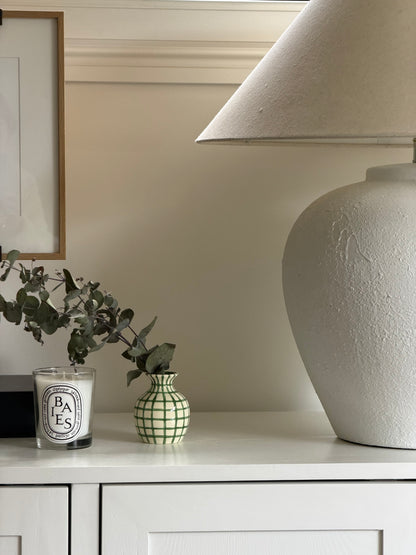 Hatched Bud Vase