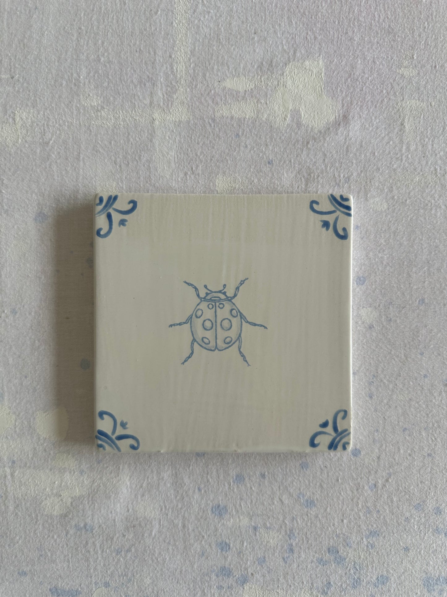 Lady Bug Delft Tile Test