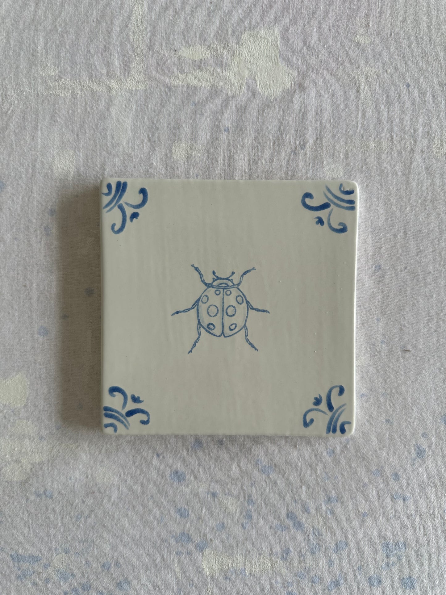 Lady Bug Delft Tile Test