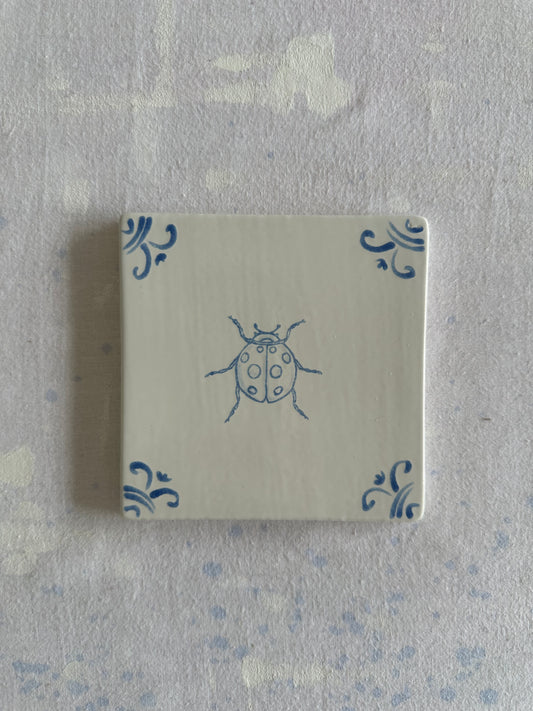 Lady Bug Delft Tile Test