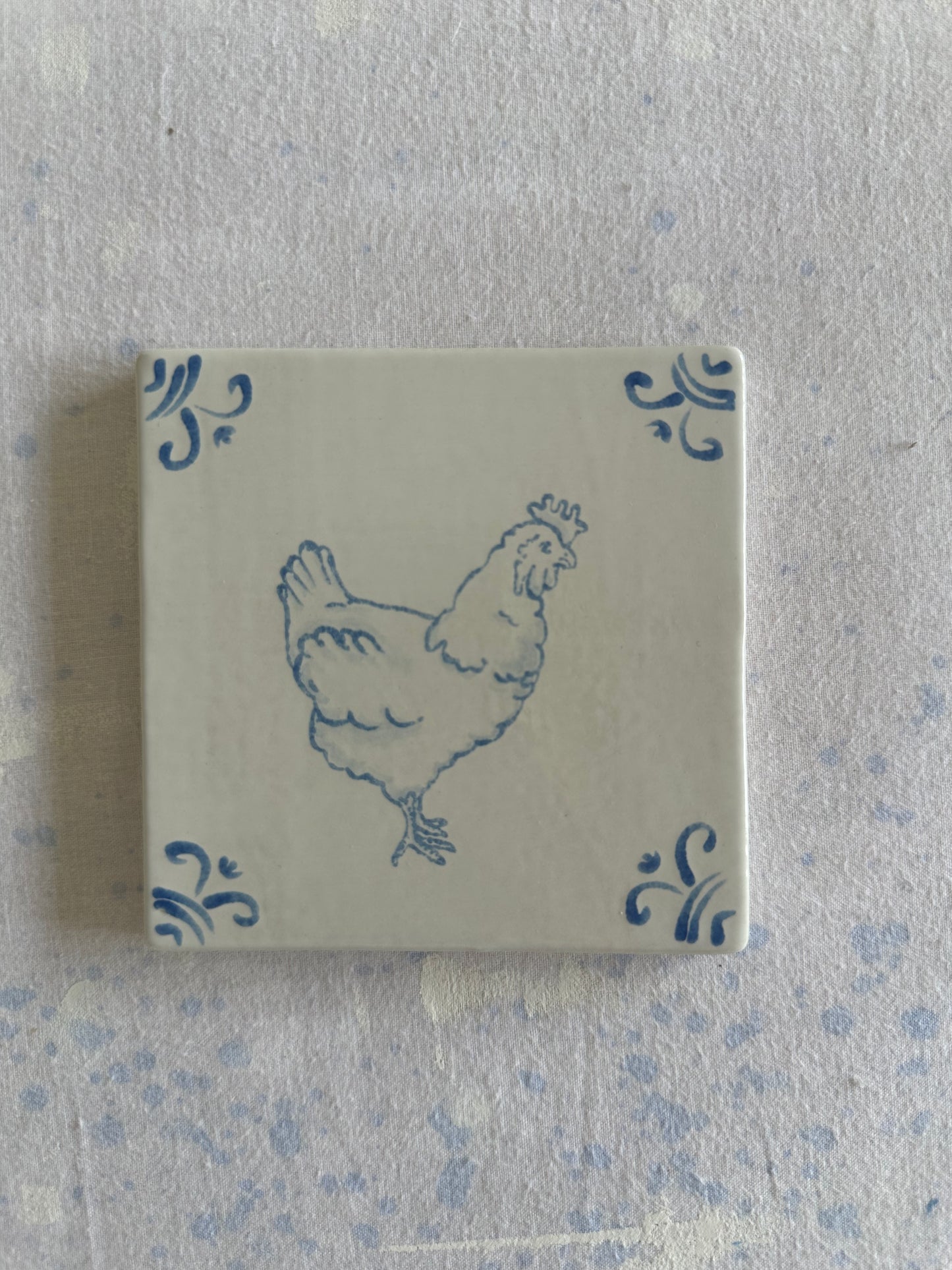 Chicken Delft Tile Test