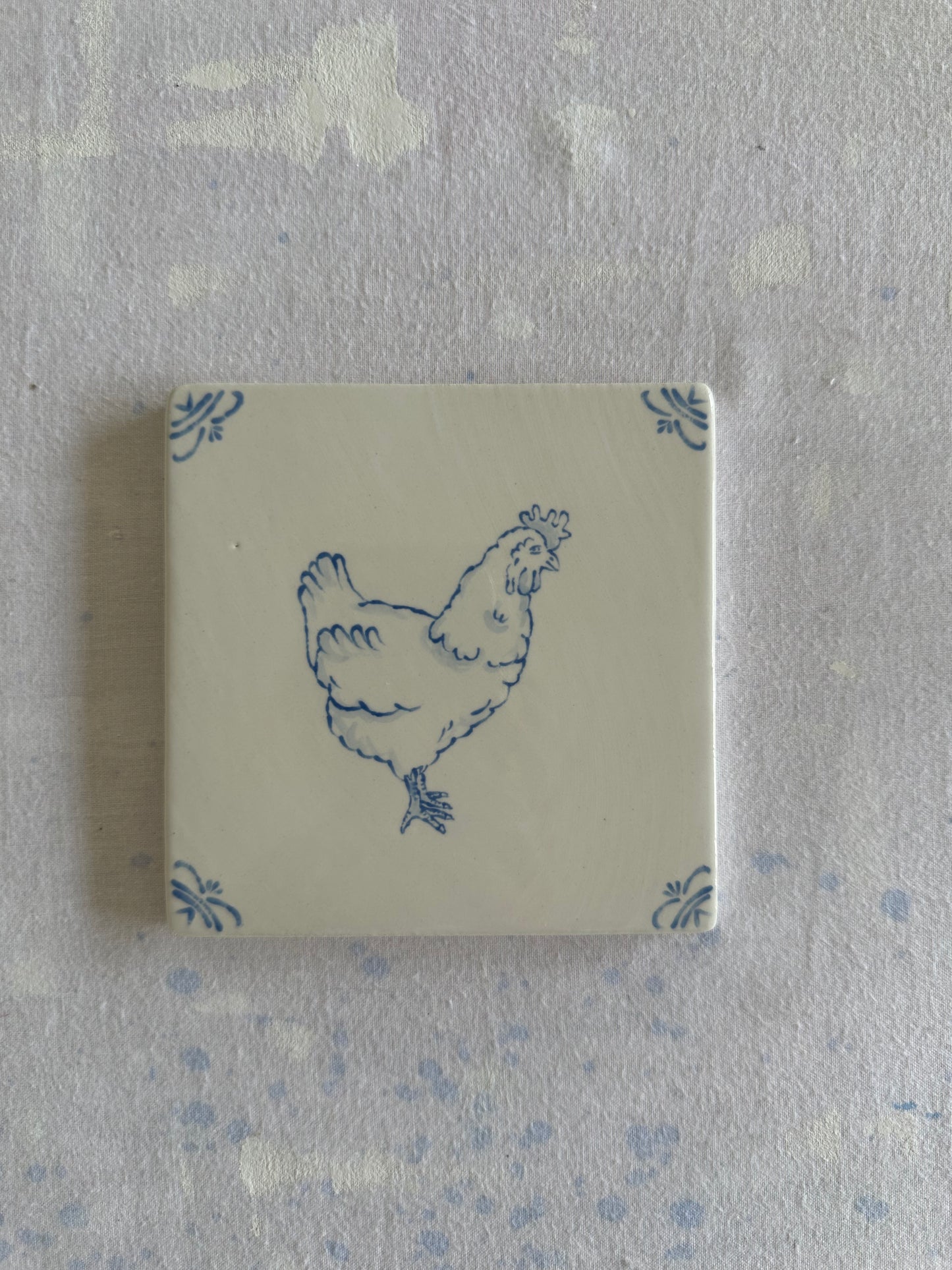 Chicken Delft Tile — Studio Second