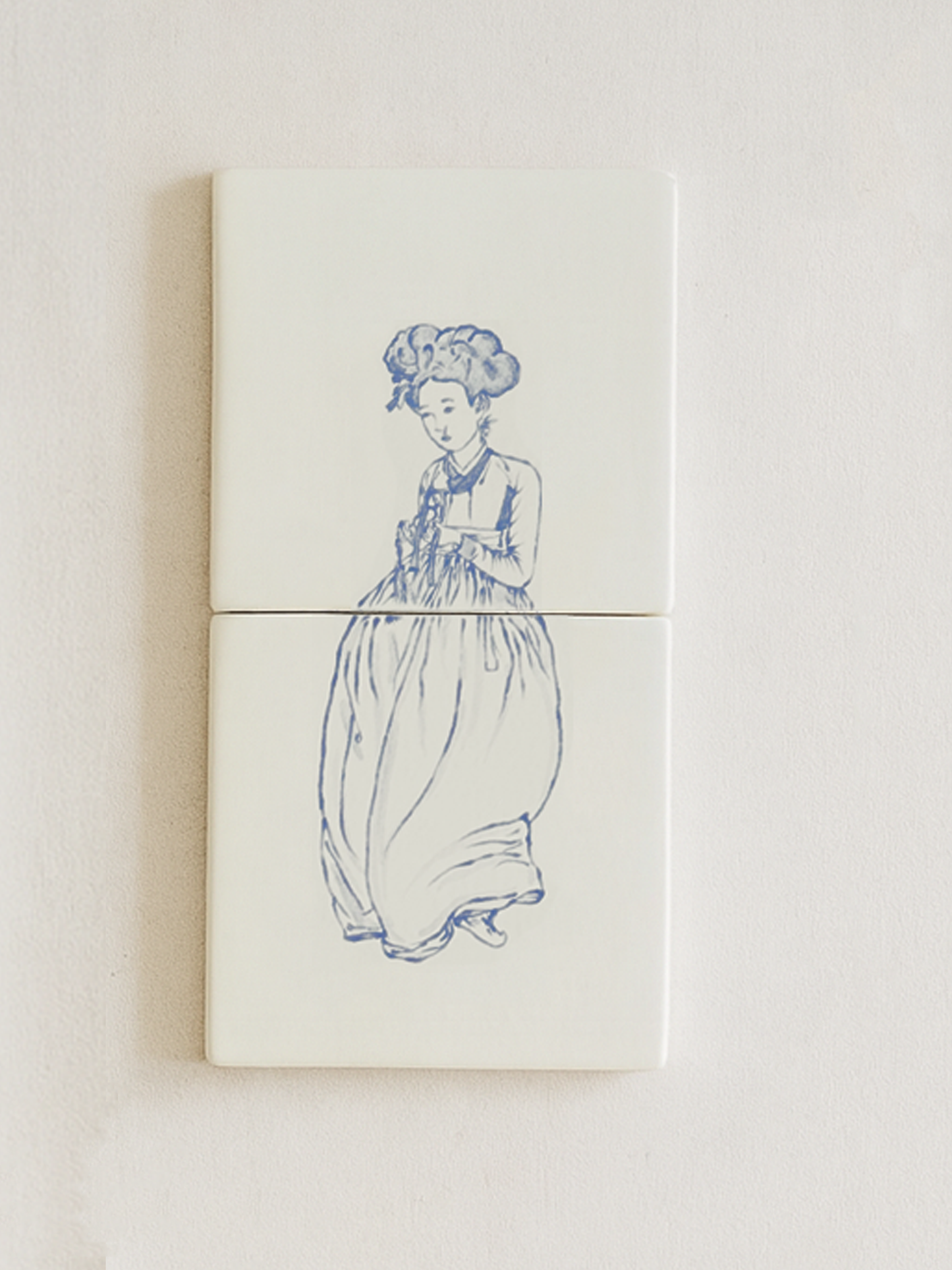 Korean Joseon Era Delft Tile Mural