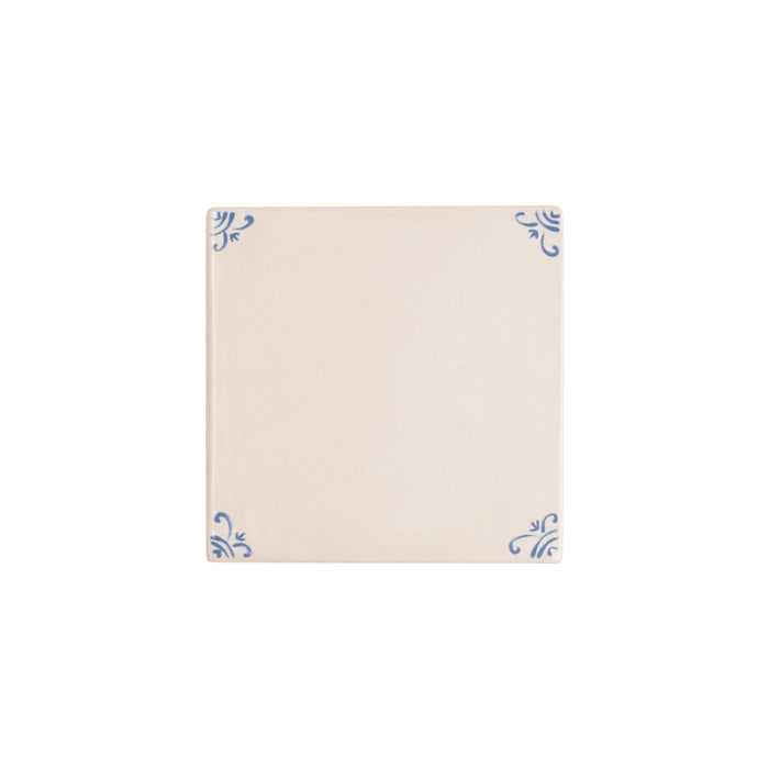 Classic hand-painted Delft corner motif tile by Akka Home